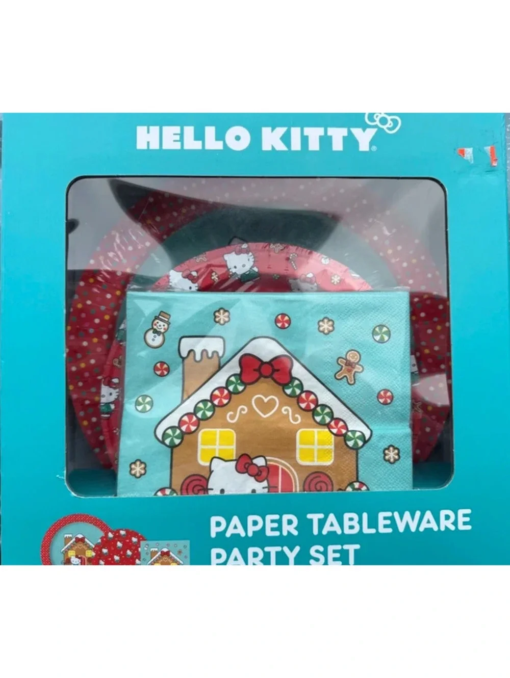 Hello Kitty Gingerbread Holiday Paper Tableware Party Set!